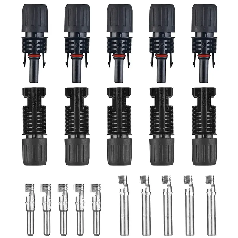 Waterproof Photovoltaic Solar Connector Male and Female IP67 Professional Waterproof Solar Connectors 10PCS(5 Pairs) in Pack.