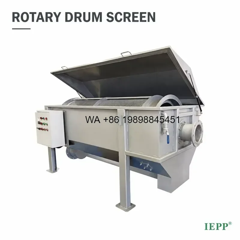 Wmwmnu New Not Clogged Automatic Self Cleaning Rotary Drum Filter for Sewage Treatment Rotary Drum Screen