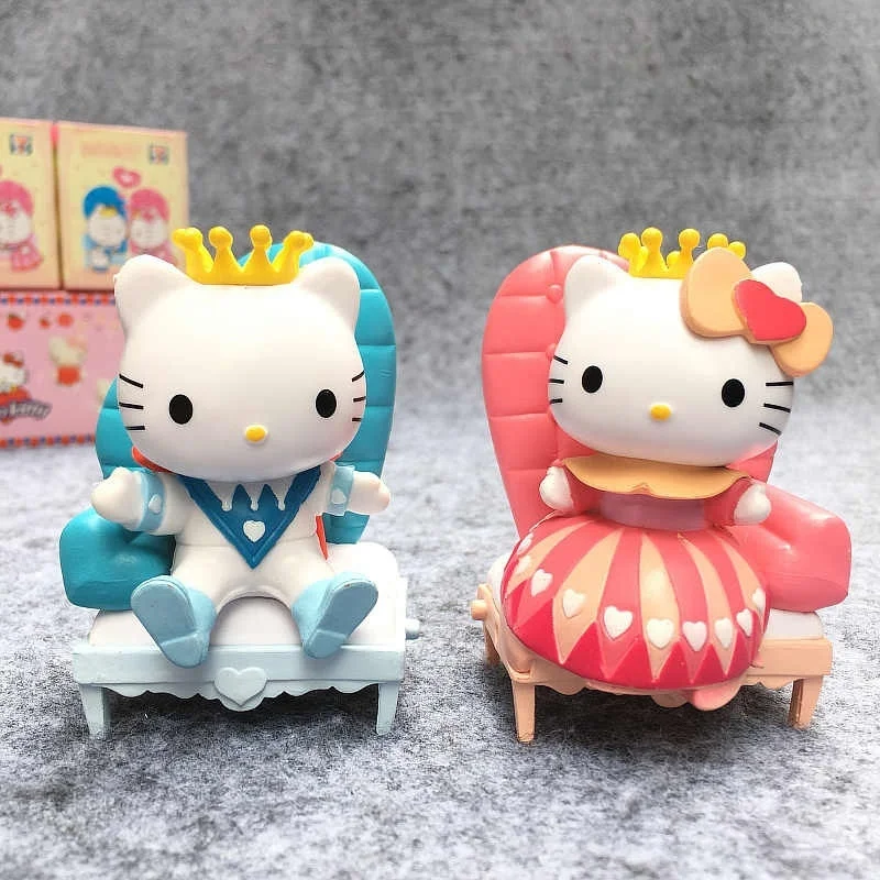 

Hello Kitty Wedding Doll Crown Bride Wedding Gift Set Decorative Stage Doll Cute Cartoon Pair Of Accompanying Gift Couple Gift