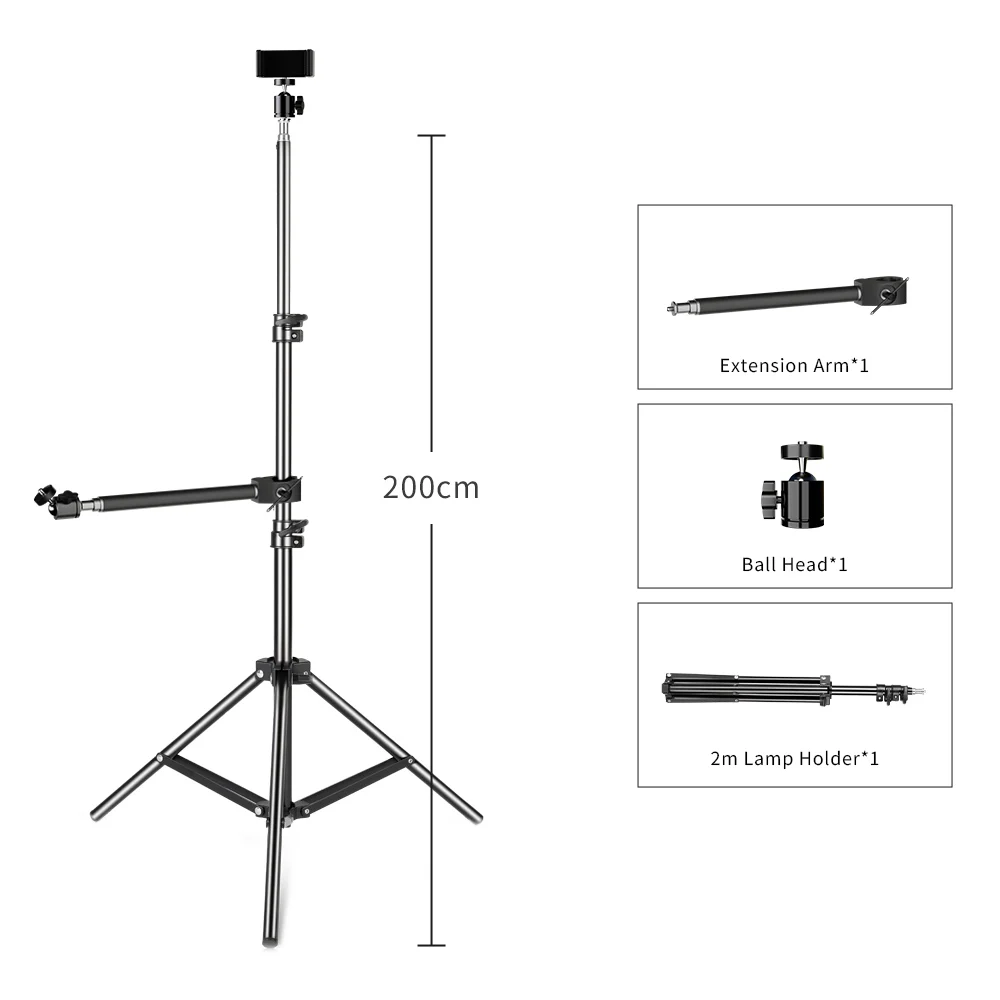 SH Desktop Extension Bracket Suitable For U-stand Brackets Holding Arm  Suitable For 150/170/184/200 cm Light Stand