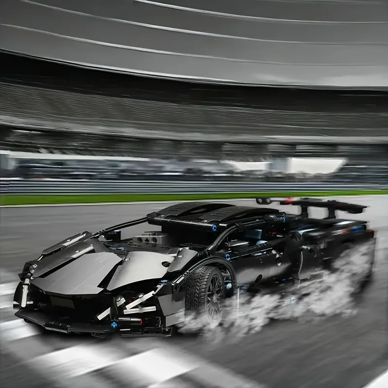 Technical Racing Sport Car Model Building Blocks technic adults 1:14 DIY Supercar Brick Puzzle Toys Kid Adult Gift（1280+granule）