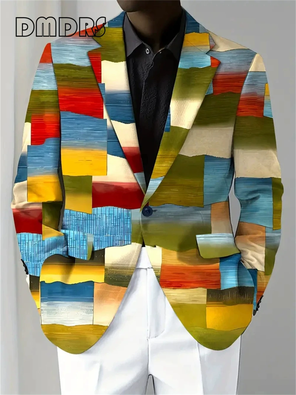 

Stylish Plaid Pattern Men's Suit Jacket - Breathable Casual & Formal Coat for Party, Travel, Work (S-5XL, Multi-Color Options)