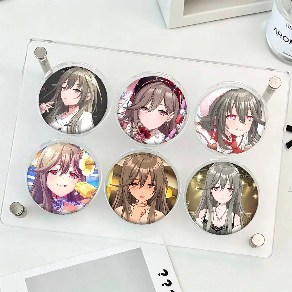 1pc Kawaii D4DJ Date-chan Cartoon Style Badge Brooches On Backpack Decoration Round Enamel Pins For Accessorys