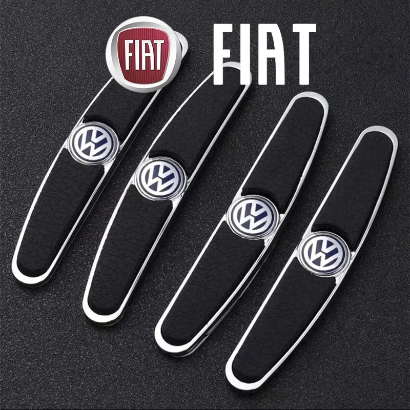

New 4pcs Rubber Bumper Strip Car Door Anti-Collision Emblem Sticker for VW Volkswagen Golf Polo Passat Touran Accessories