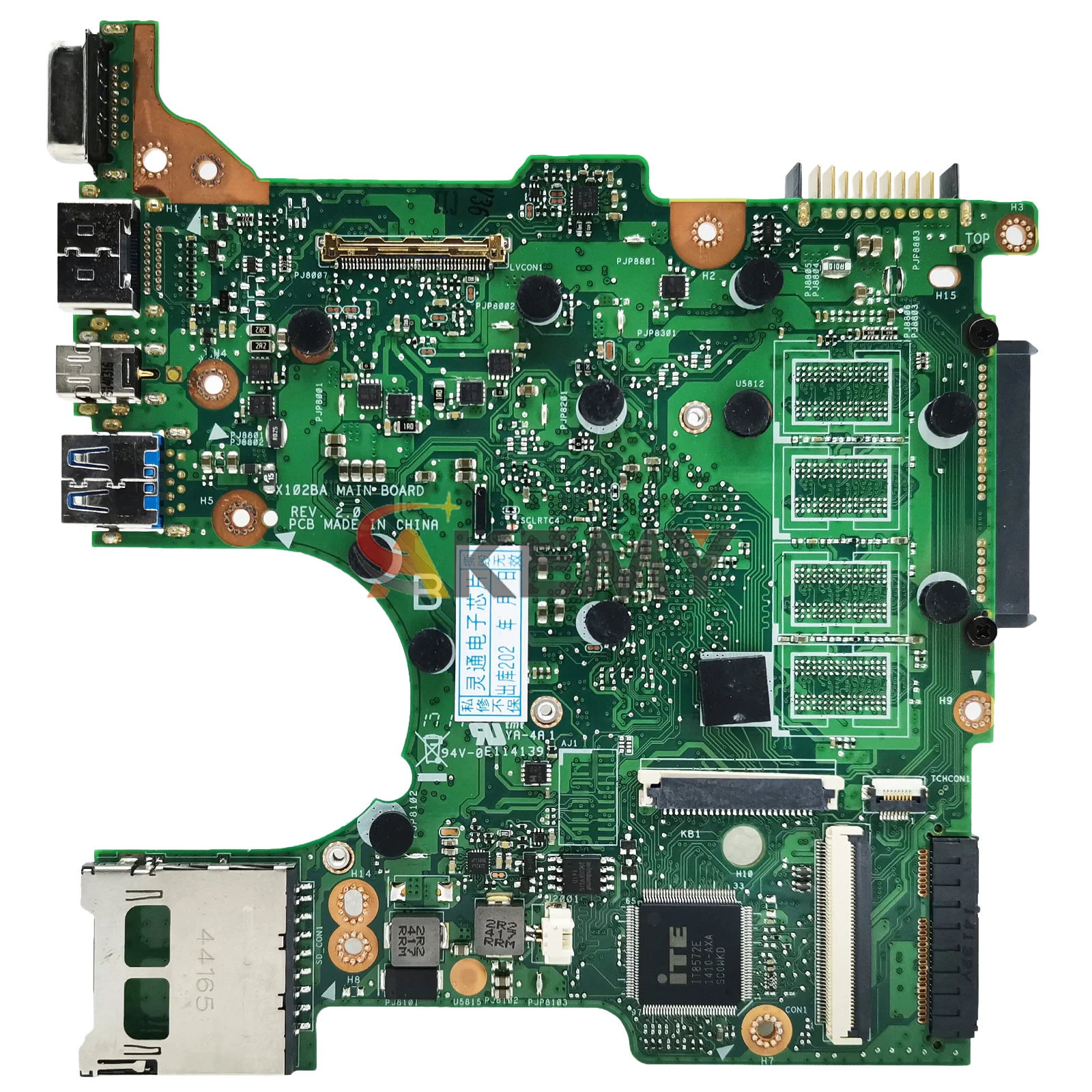 Płyta główna do laptopa X102BA ASUS VivoBook X102B X102BA F102BA z procesorem A4 A6, 100% przetestowana, sprawna, szybka wysyłka