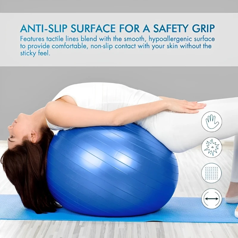 45CM-95CM Yoga Pilates Soft Big Ball Gym For Fitness Workout Exercise Balls Thickened Explosion-Proof Home Pvc Equipmen