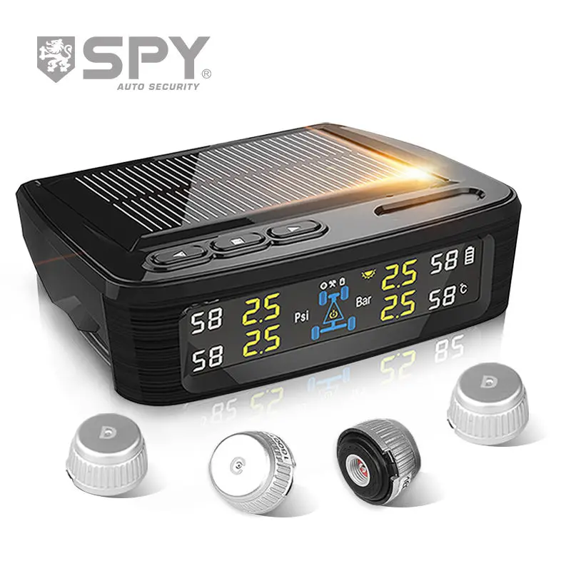 SPY Car Digital Wireless Low air Valve Tpms Tire Pressure Gauge Sensor Pressure Alarm System