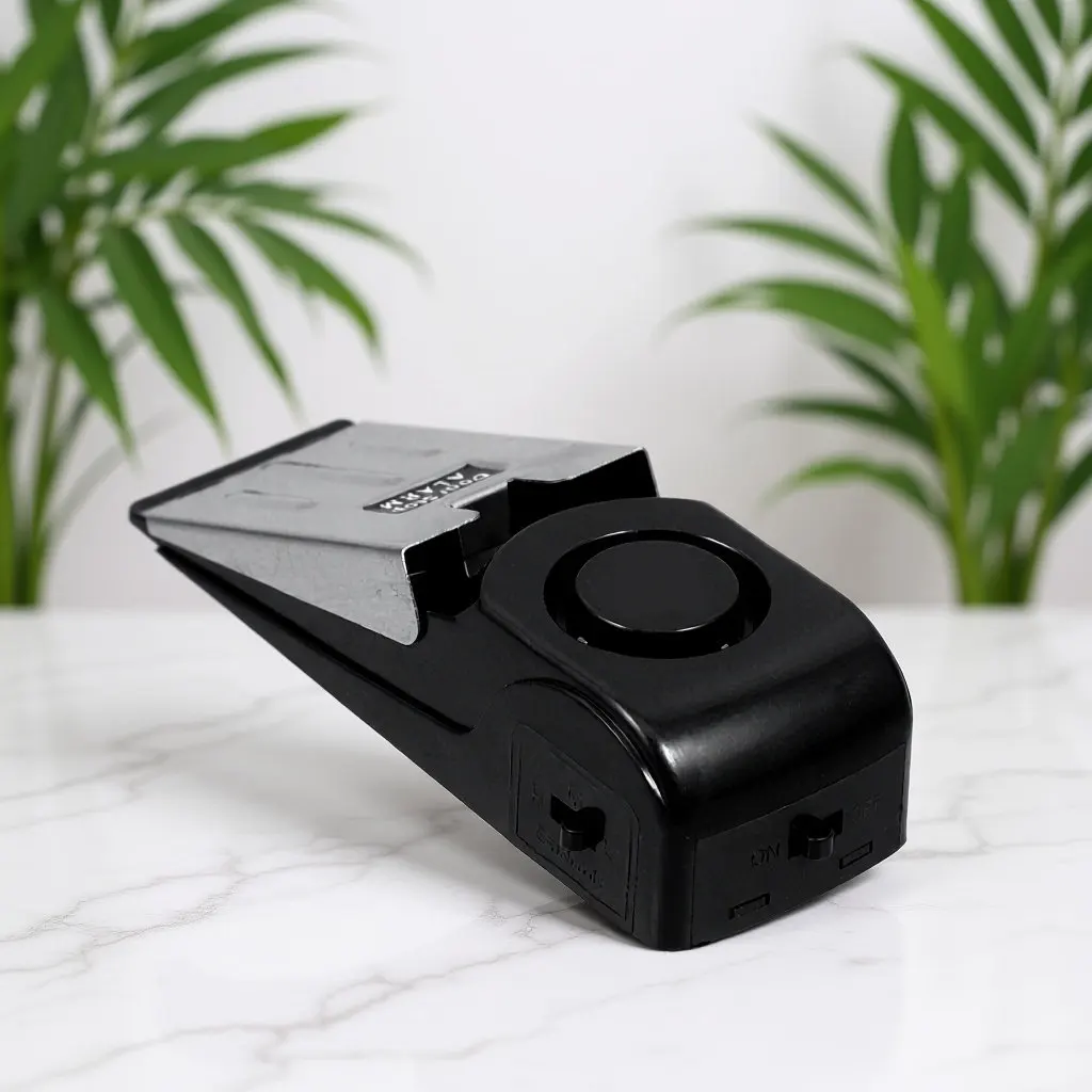 

120Db Door Stop Alarm Triggered by Pressure Sensitivity Heavy Duty Door Stopper Wedge for Home Office Travel Security