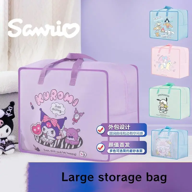 Sanrio Anime saco de armazenamento, Desenhos animados bonitos, Hellokitty, Kuromi Melody, grande capacidade, artigos Colcha de algodão, presentes comoventes, Novo