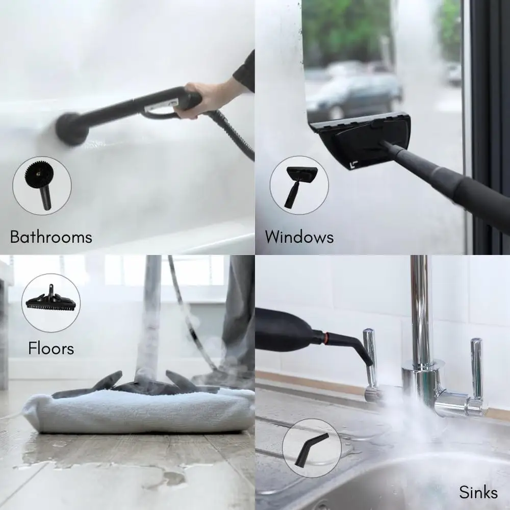 1800W 고압 스팀 청소기 다중 표면 청소 카펫 타일 장식품 주방 욕실 Windows 액세서리