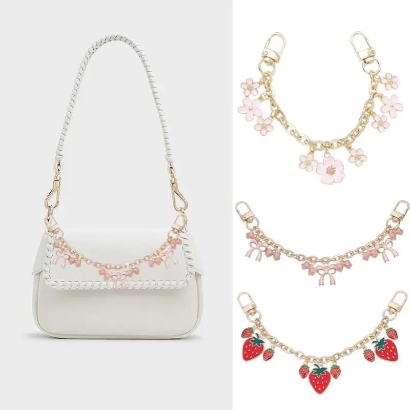 

Flower Bow Bag Strap Extender Chain Bag Pendant Handbag Shoulder Bag Extension Strap DIY Convert Crossbody Bag Accessory