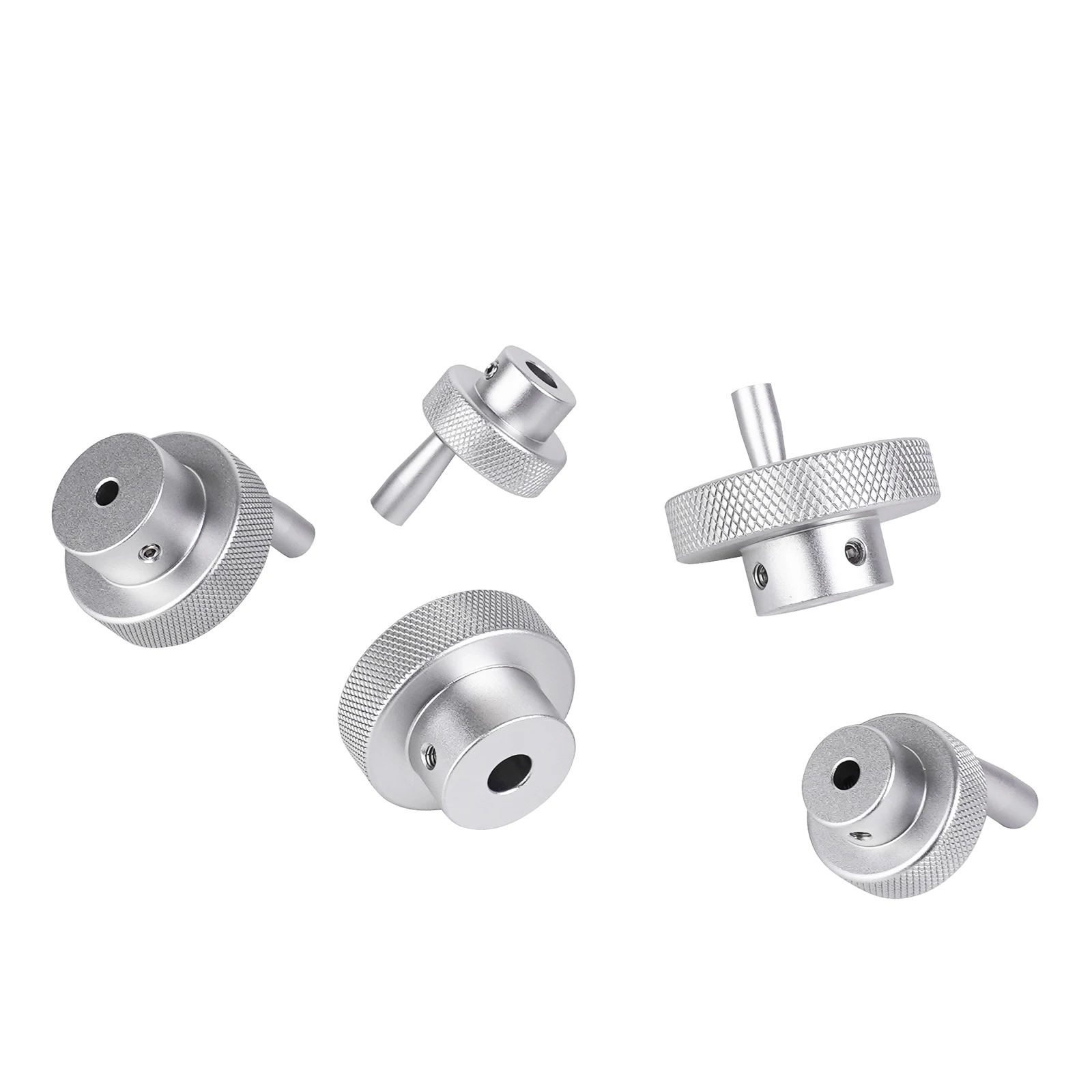 CNC Precision Aluminum Alloy Round Knurled Handwheel Crank Handle 30mm 40mm 50mm Bore 5mm 8mm Lathe Milling Industrial Machine