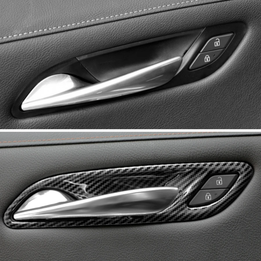 

Inner Door Pull Doorknob Handle Hand-clasping Bowl Decoration Cover Trim For Cadillac XT4 2019 - 2022 ABS Matte / Carbon Fiber