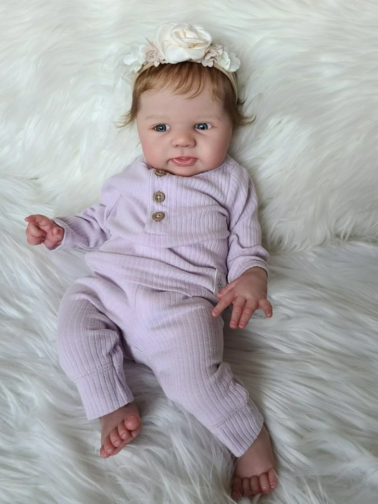 18 Inch DIY Reborn Baby Doll Kit Unpainted Unassembled Doll Parts Cloth Body Eyes Collectible Muñeca Reborn