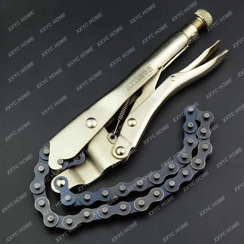 Chain Vise Grips Flat round Mouth Straight Mouth with Blade Tiger Sharp Nose Pliers Fixed Clip Holding Pliers Tool