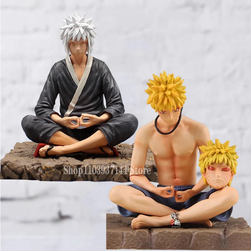 

Anime Naruto Figurine LFJiraiya Action Figure Shippuden Statue Uzumaki Naruto Figure Sitting Model Decoration PVC Collection Toy