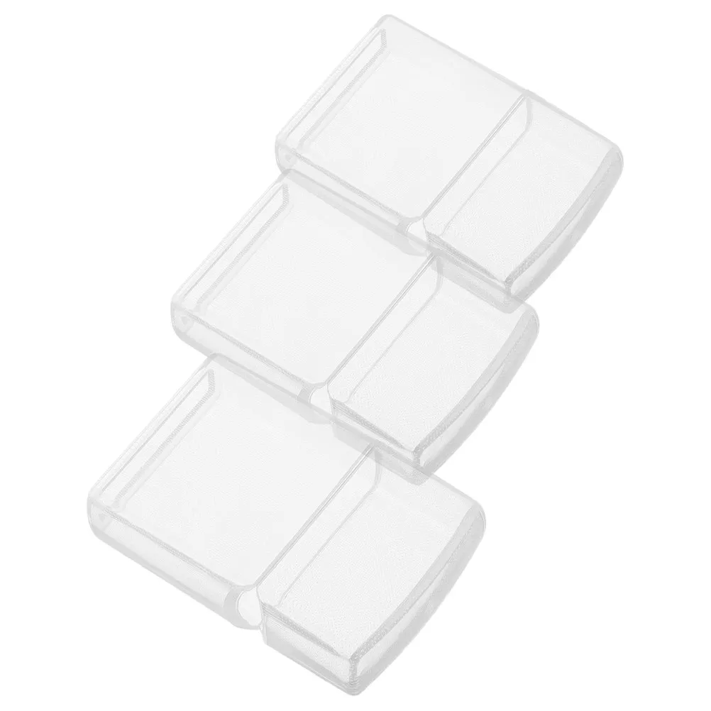 

3 Pcs Lighter Holder Case Cigarette Plastic Sleeve Container Organizer Protective Boxes Transparent Cases