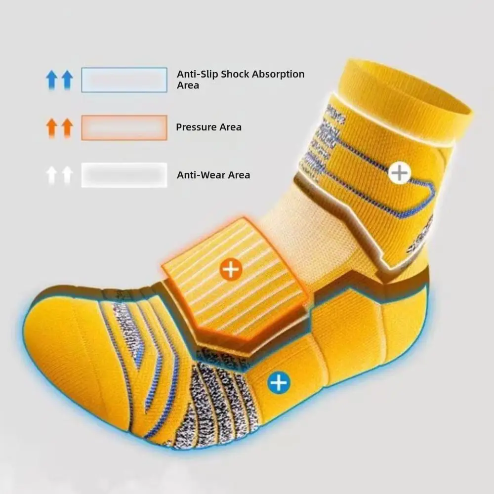 

Многоцветные носки для марафонского бега с утолщенной махровой подошвой, влагопоглощающие, износостойкие, предотвращающие запах, спортивные носки