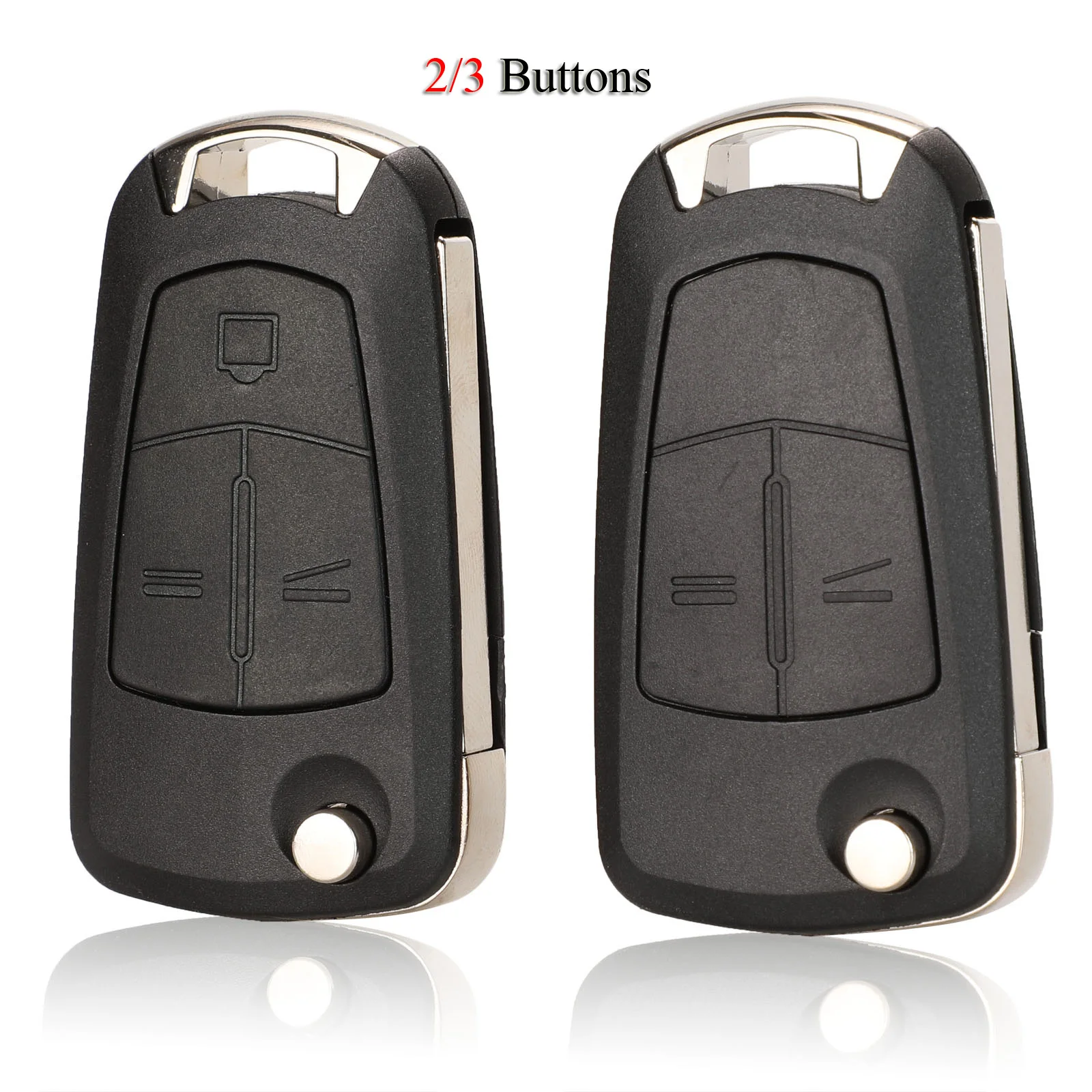 jingyuqin Folding Remote Smart Car Key Shell For Vauxhall Opel Astra H Vectra C Corsa Zafira Signum 2/3Buttons With HU100 Blade