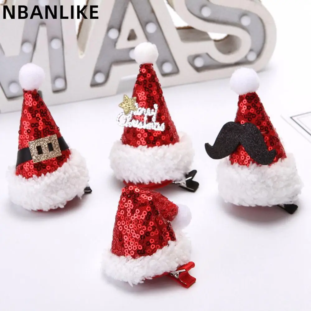 

Creative Christmas Series Christmas Hat Hair Clip Cute Snowflake Santa Claus Elk Ears Hairpin Hair Accessories