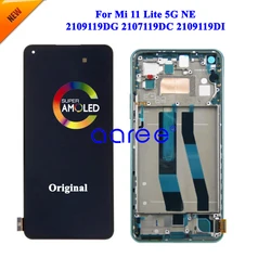 AMOLED LCD Original For Xiaomi Mi 11 Lite 5G NE  LCD For Mi 11 Lite 5G NE LCD Display LCD Screen Touch Digitizer Assembly