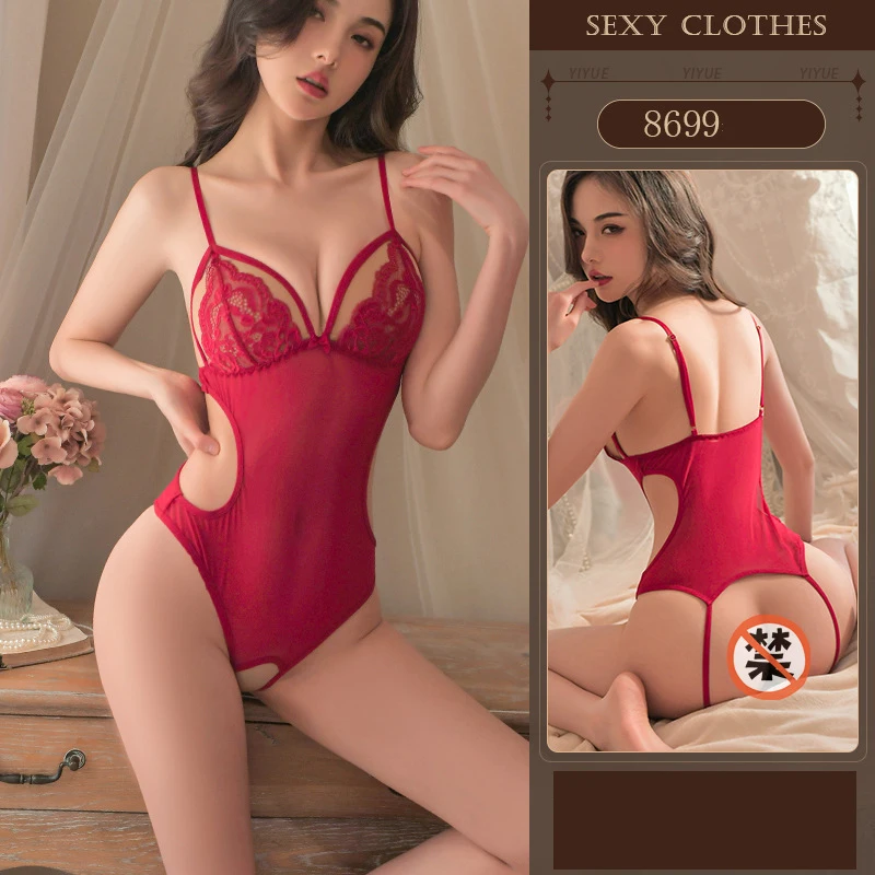 Women Sexy Lingerie Lace Dress G-string Underwear Babydoll Sleepwear Sets S/M