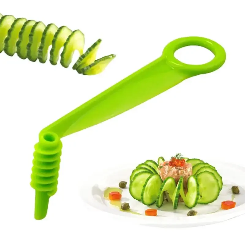 

Rotate Potato Slicer Stainless Steel Plastic Twisted Spiral Potato Slice Cutter Whirlwind DIY Manual Creative Kitchen Gadgets