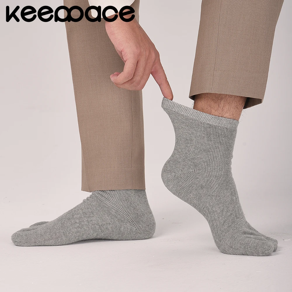 

3-парные носки Keeppace с пятью пальцами, домашние дышащие носки, спортивные уличные носки со средним носком, носки для бега и пешего туризма