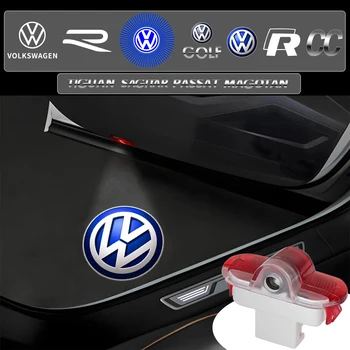 LED 자동차 문짝 웰컴 램프 무선 레이저 프로젝터 로고 야간 조명, 폭스바겐 VW 라비다 투란 캐디 비틀 골프 보라, 2 개