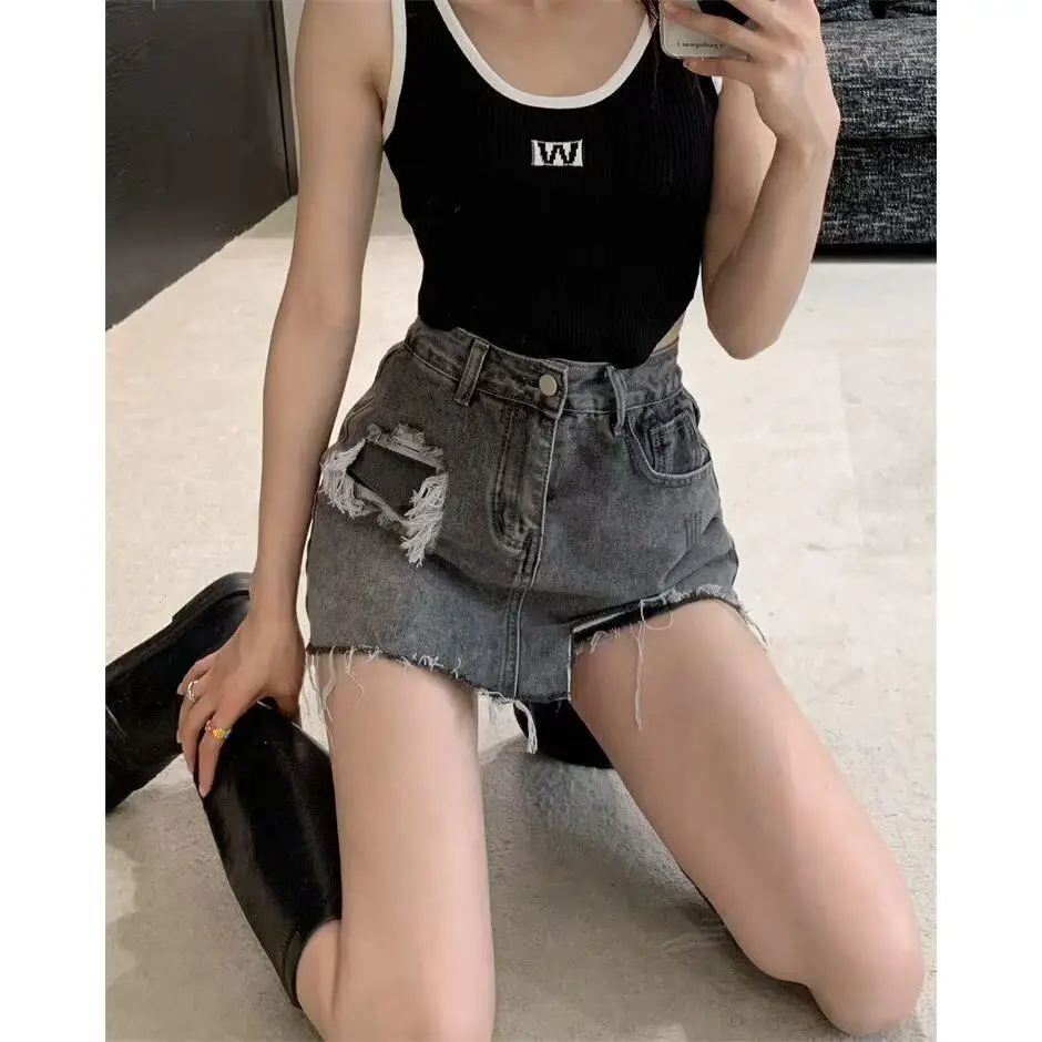 

Юбка женская больших размеров с высокой талией, А-силуэт, джинсовая, повседневная, комфортная, с наполнителем из пуха, на молнии, с боковым разрезом