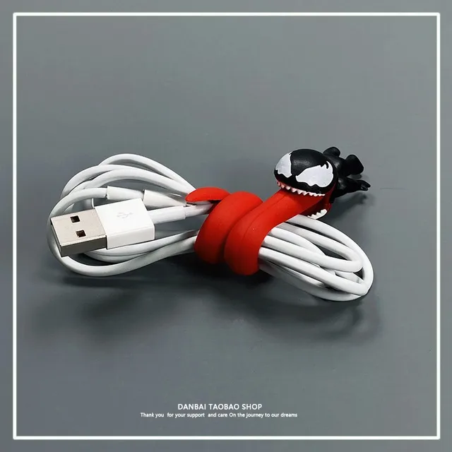 Kabel USB Spider-Man Venom, przewód do transmisji danych, podstawka, osłona ochronna, akcesoria samochodowe i motocyklowe, zabawka, dekoracja, prezent.