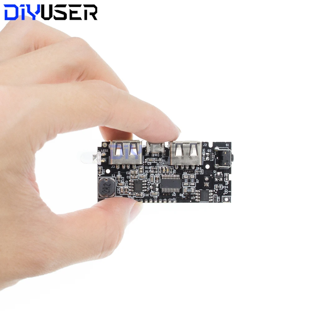 Doppio USB 5V 3.1A 18650 Caricabatteria Scheda Power Bank Modulo FAI DA TE per il Telefono Arduino LED LCD ESP8266