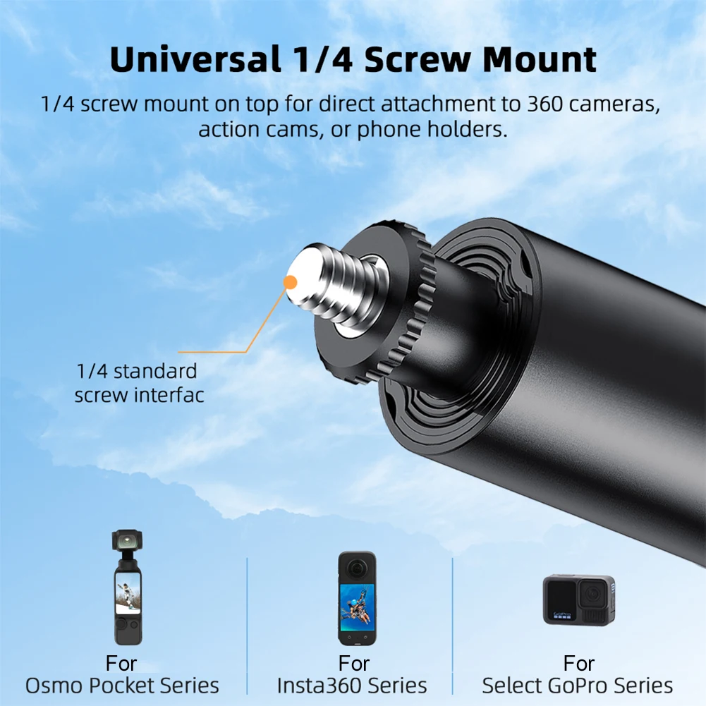 ไม้เซลฟี่ที่มองไม่เห็นสําหรับกล้อง Insta 360 X5 ไม้เซลฟี่ก้านขยายกล้องเสาขยายแบบปรับได้อุปกรณ์เสริมสําหรับกล้อง