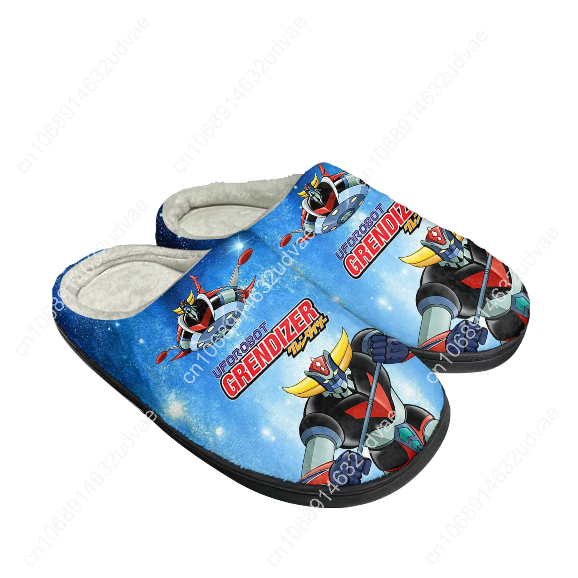 UFO Robot Grendizer Home Cotton Slippers Mens Womens Sandals Plush Casual Keep Warm Shoes Thermal Slipper Custom Indoor Shoe