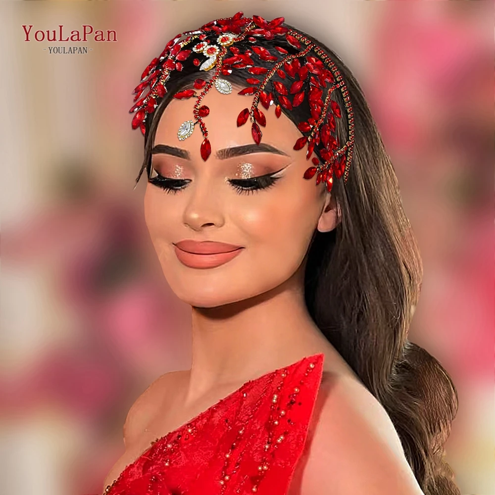 

TOPQUEEN Wedding Bride Rhinestone Hair Hoop Women Hair Band Party Crown Bridal Tiara Vintage Accessories Banquet Headband HP858