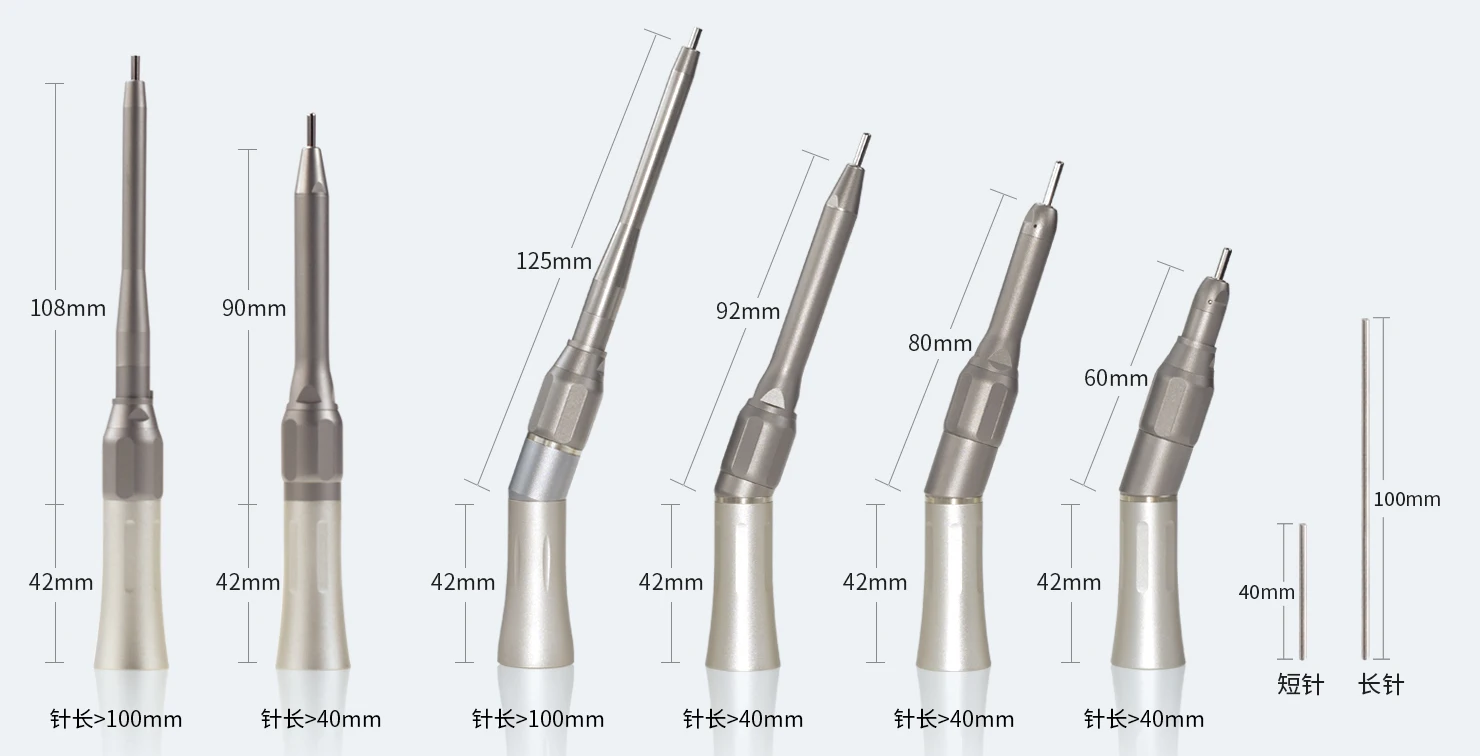 Oral Surgical Operation handpiece with 20 Degree Straight Head Dental osteotomy handpiece External water long bending machine