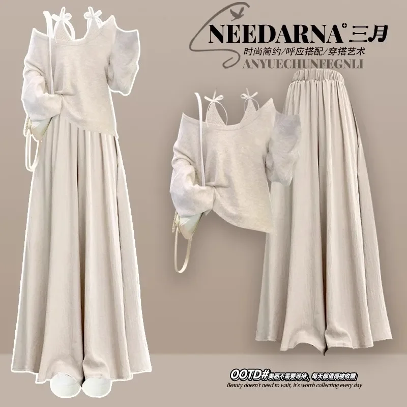 

Новые комплекты ранней осени в корейском стиле, женское платье, женский осенне-зимний костюм