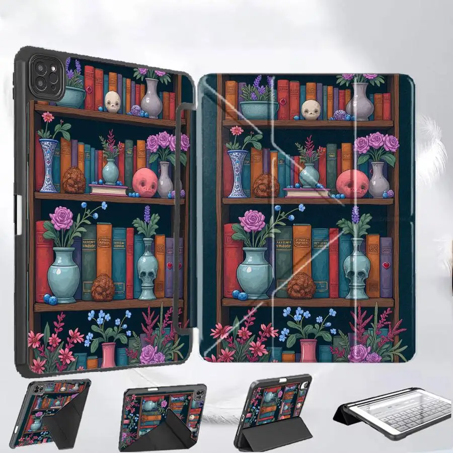 

Чехол-книжка для планшетов iPad Pro 11-го, 10-го, 9-го, 8-го, 7-го поколений, 12.9-дюймовых моделей Mini 6, 7, Air 4, 5, M3, M2, M4, 11-дюймовых Pro 2025 – держатель для планшета