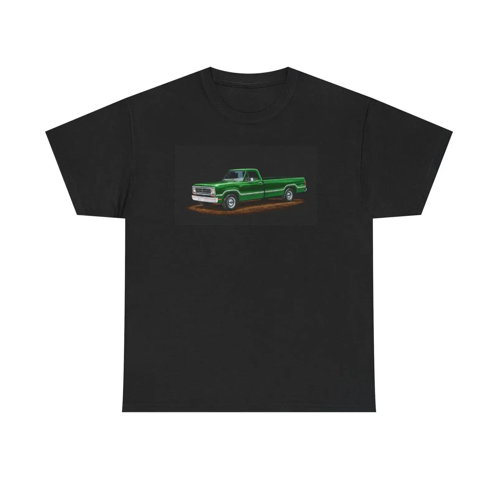 Green Classic Pickup Truck T Shirt Vintage Illustration vintage Washed homme Unisex fashion graphic Casual Versatile