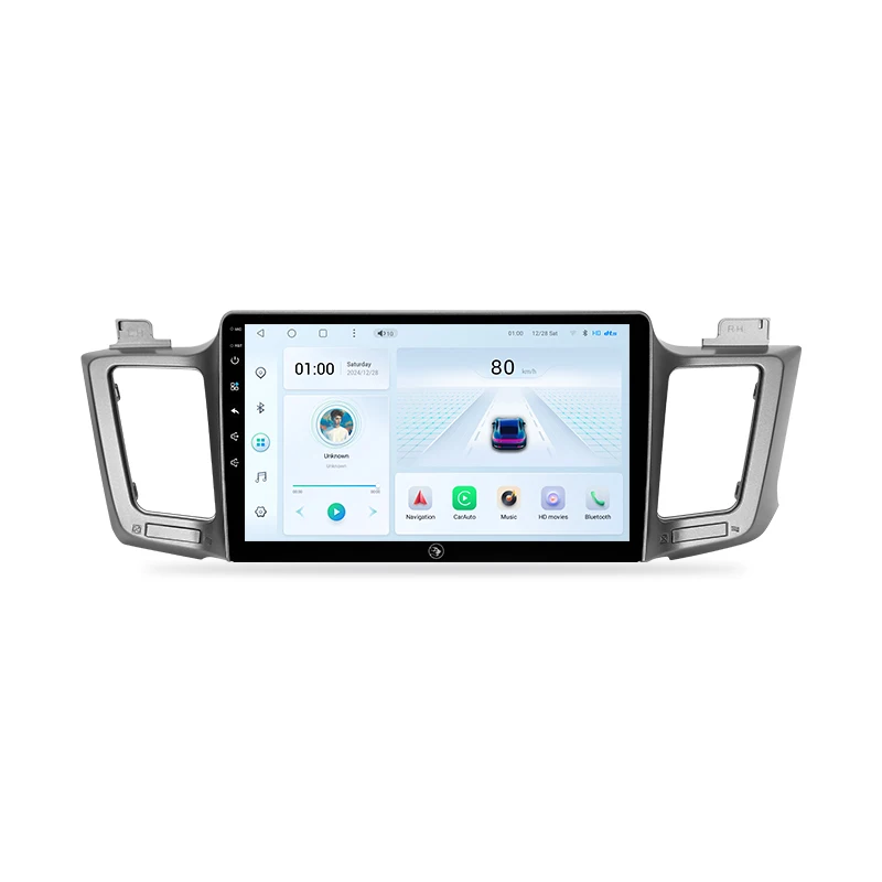 AINAVI Autoradio für Toyota RAV 4 RAV4 XA40 2013 2014 2015 2016 2017 2018 2019 Android Auto Wireless Carplay 10 Zoll 4G GPS Auto-Multimedia 2 DIN Navigation SWC Bluetooth 5.0 FM RDS DSP 48EQ HDMI