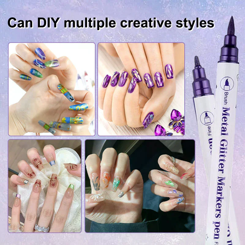 ปากกาเพ้นท์เล็บกันน้ำหลากสี 10 ชิ้น/ชุด สำหรับงานศิลปะบนเล็บ 3 มิติ ลายเส้นนามธรรม อุปกรณ์ทำเล็บ