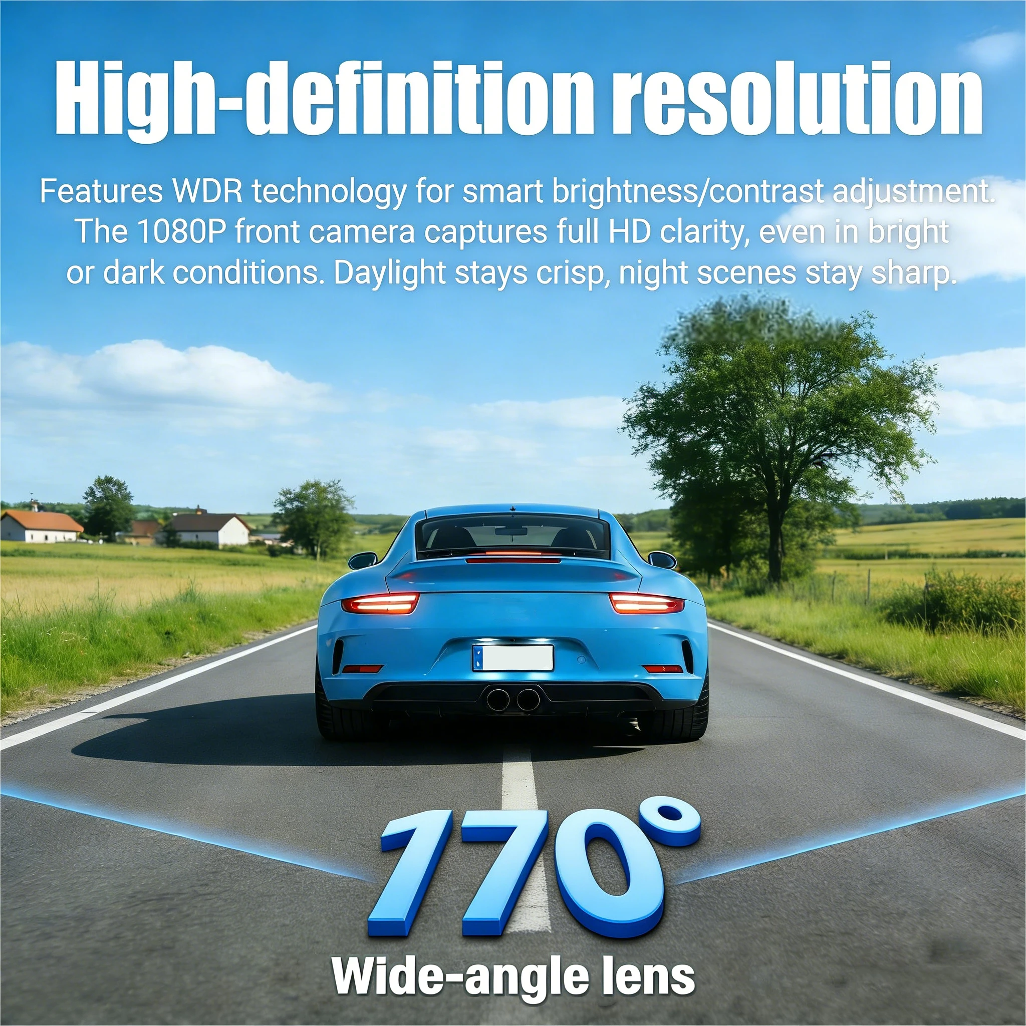 3/4 Lens 1080P Car DVR Dash Cam 360° Panoramic Camera Night Vision 24H Parking Monitor Video Recorder for Cars