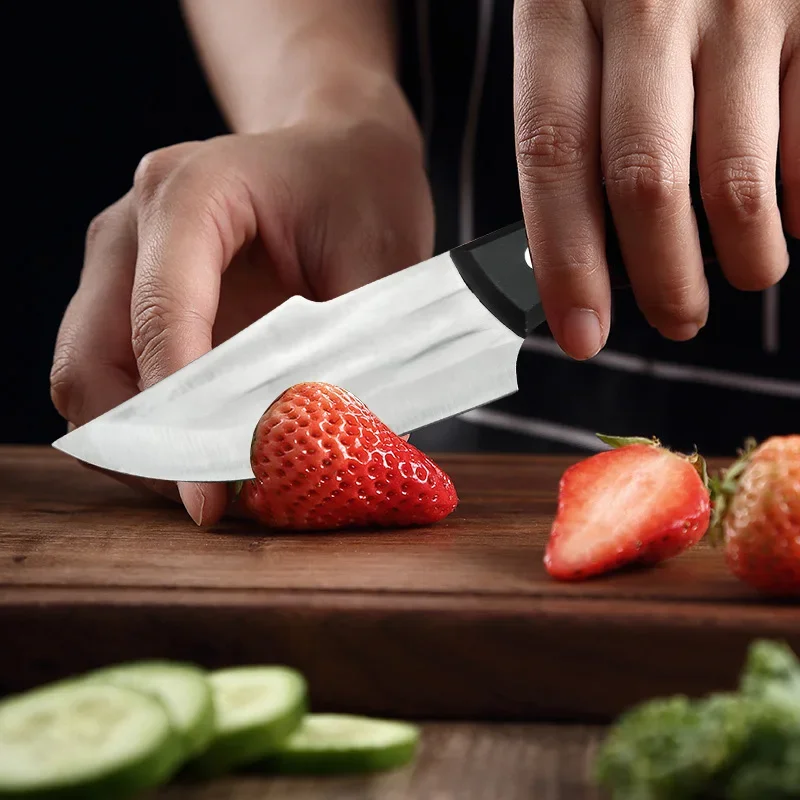 Utility Knife BBQ Slicing Fish Fruit Steak Knife Plastic Handle Kitchen Knives Hand Forge Boning Butcher Knife Chef Cleaver Tool