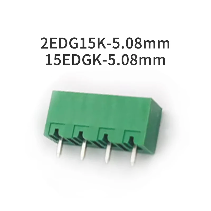 (1 Pcs) Plug-in PCB terminal block 2EDG15K/15EDGK/V/R-5.08mm MC1.5 Individual straight pin header ST connector 2P 3P 4P~12P