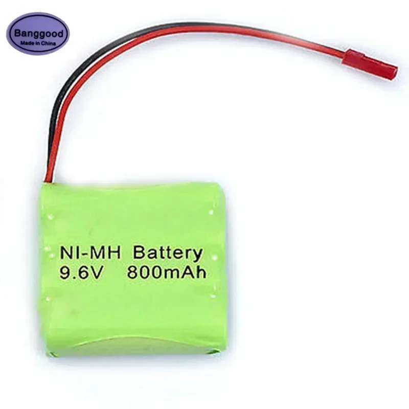 High Quality Double-deck 9.6V 800mAh 8xAAA Ni-MH RC Rechargeable Battery Pack for Helicopter Robot Car Toys with JST Plug