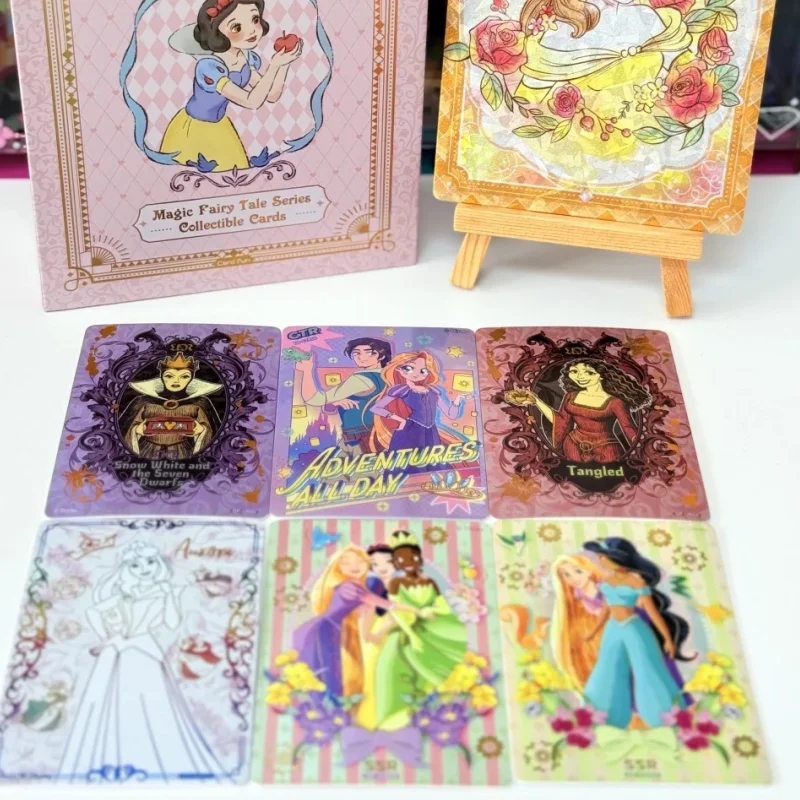 Echte Card. Fun Disney Princess-kaarten Magic Fairy Tale Series Anime-collectiekaarten Mistery Box Bordspellen Speelgoed Verjaardagscadeau