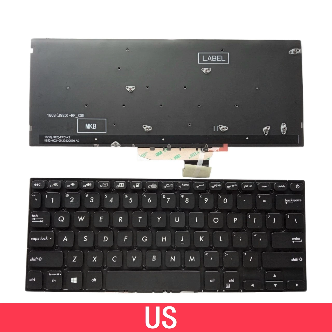 For ASUS VivoBook S14 S430 S430F S430FA S430FN S430U S430UA X430 X430F X430U Laptop Keyboard Replacement US With Backlit