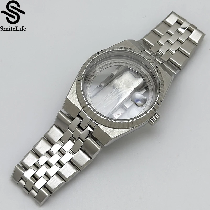 SmileLife NH35 39.5mm Land-Dwellwe Watch Case Sapphire Glass Stainless Steel Strap Fit NH35 Movement Watch Accessories