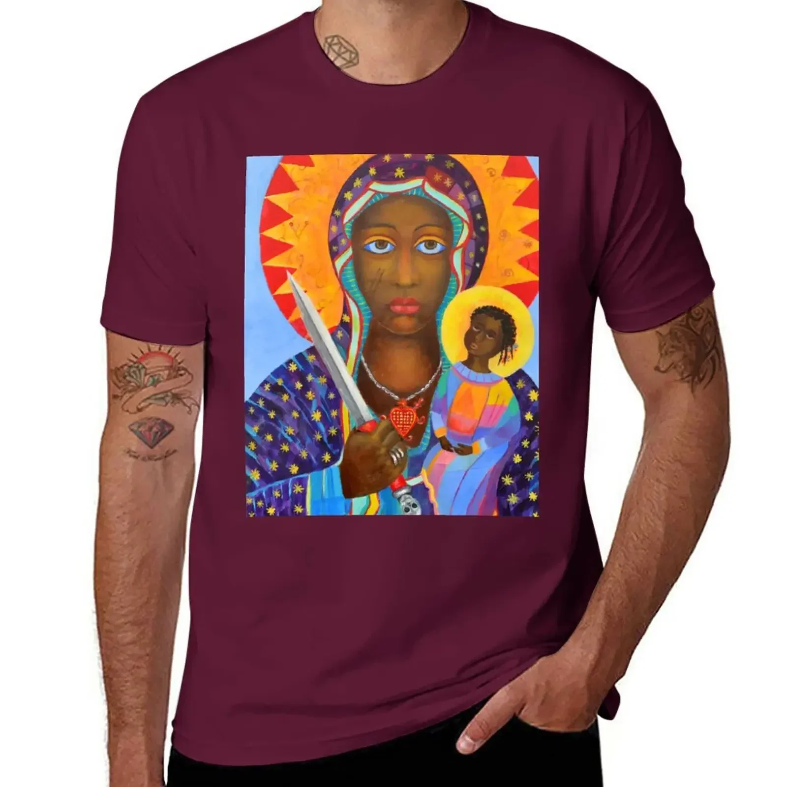 Haitian art Erzulie Dantor Vodoo art Erzulie Danto painting Danthor or Ezili picture Hai T-Shirt mens designer clothes