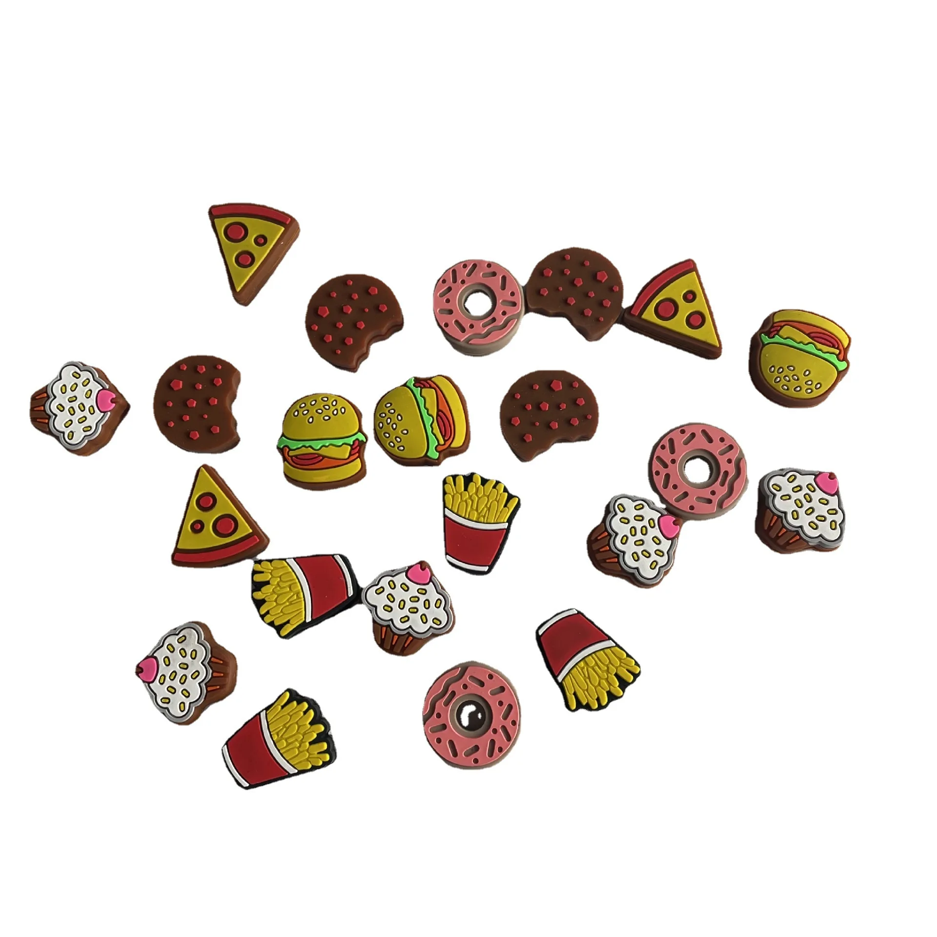 

Food Web Racket Shock Absorber, Pizza Cake, French Fries Doughnut Racket, Shock Absorption, 6Pcs